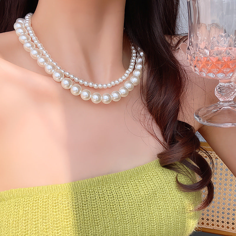 Baroque Vintage Pearl Multi-Layer Necklace Cn547