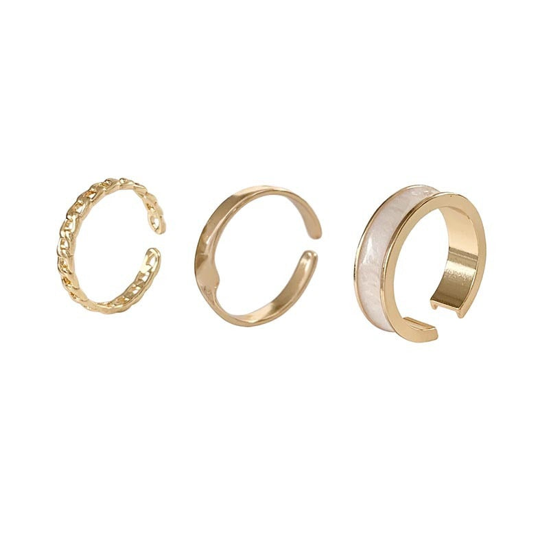 Three-Piece Ring Set Retro Index Finger Ring Open Adjustable Ring Ring Cn503