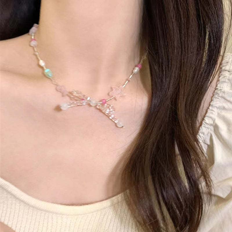 Crystal XINGX Bow Necklace Cn521