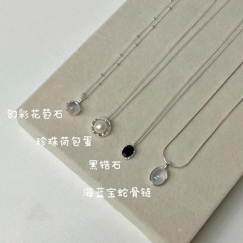 Basit retro klavikula zinciri moda kolye cn402