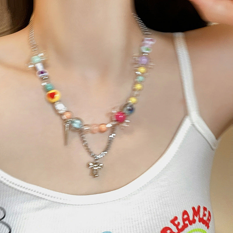 컬러 구슬 XINGX 목걸이 Cn320