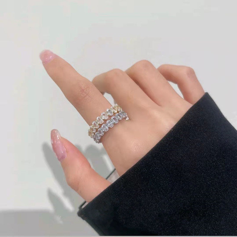 Oval Zircon Ring Cn449