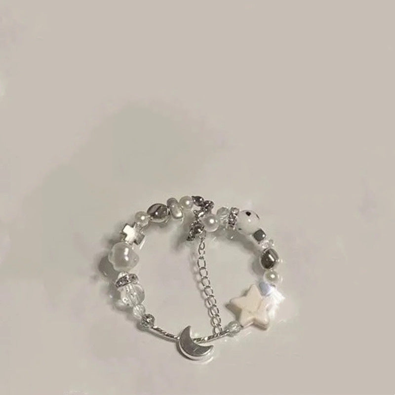 Gelang manik-manik biru safir Cn325