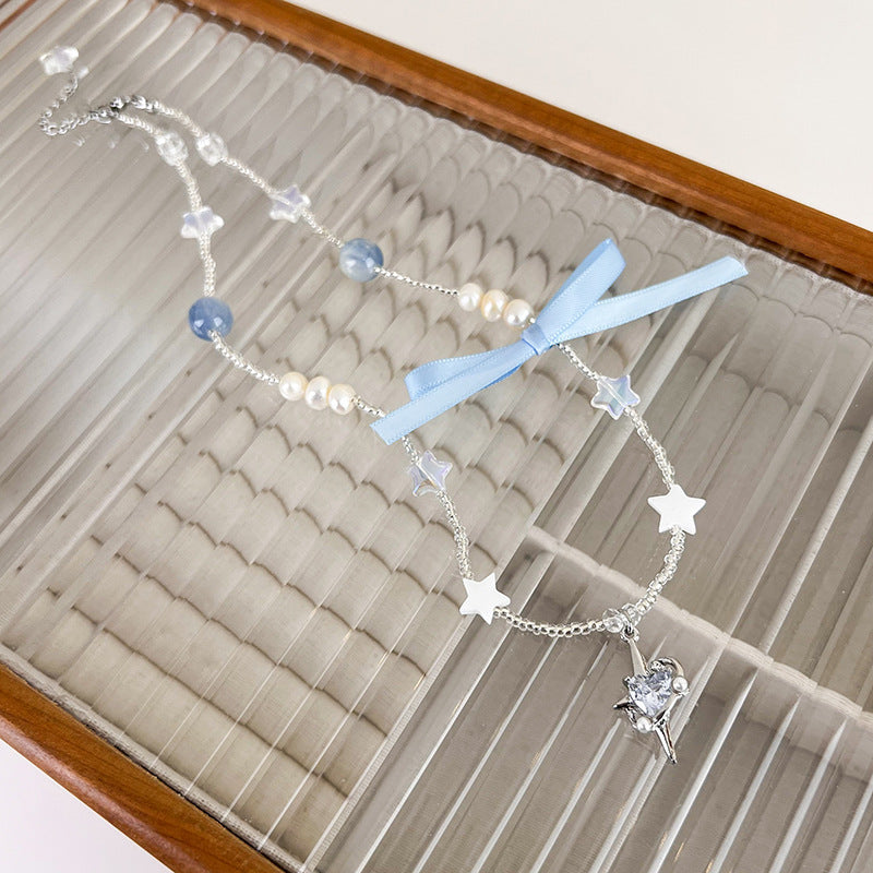 French Ribbon Bow Necklace Cn331