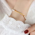 Glossy Copper Bracelet Cn0301