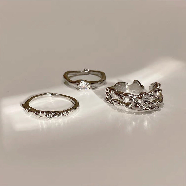 Metal Open-End Zircon Ring Set Cn480