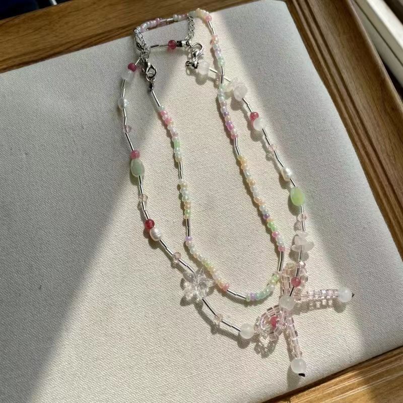 Crystal XINGX Bow Necklace Cn521