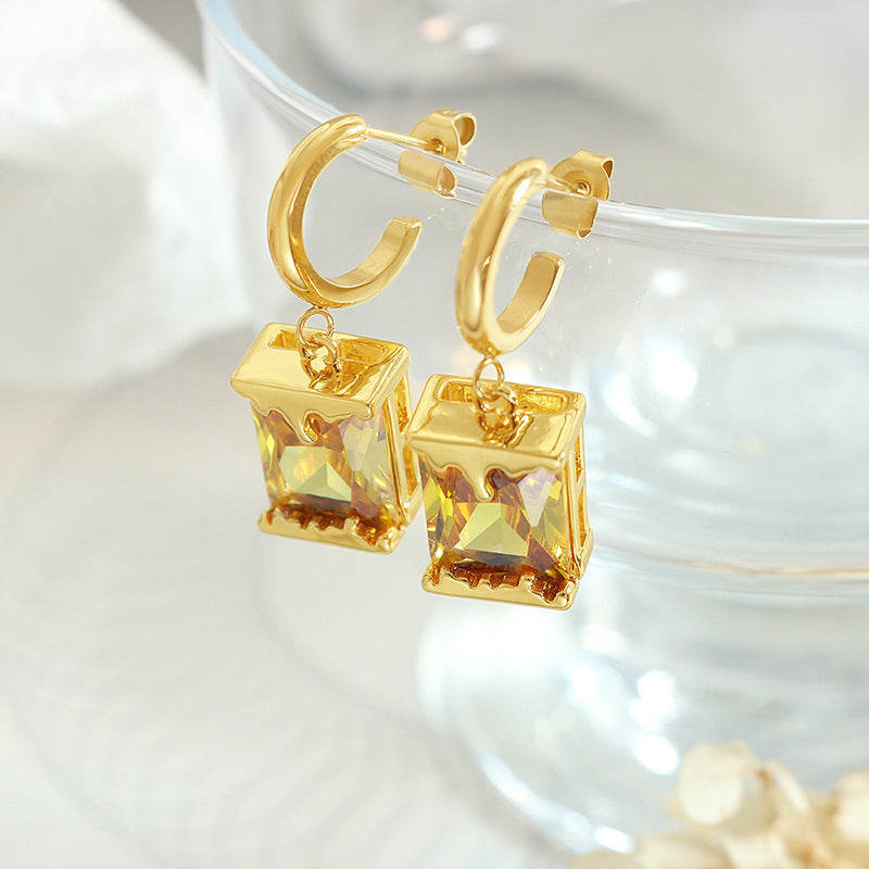 Pendant Titanium Steel Mixed Copper Necklace Fashion Commuter Earrings Jewelry Cn558