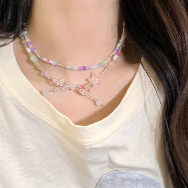 Crystal XINGX Bow Necklace Cn521