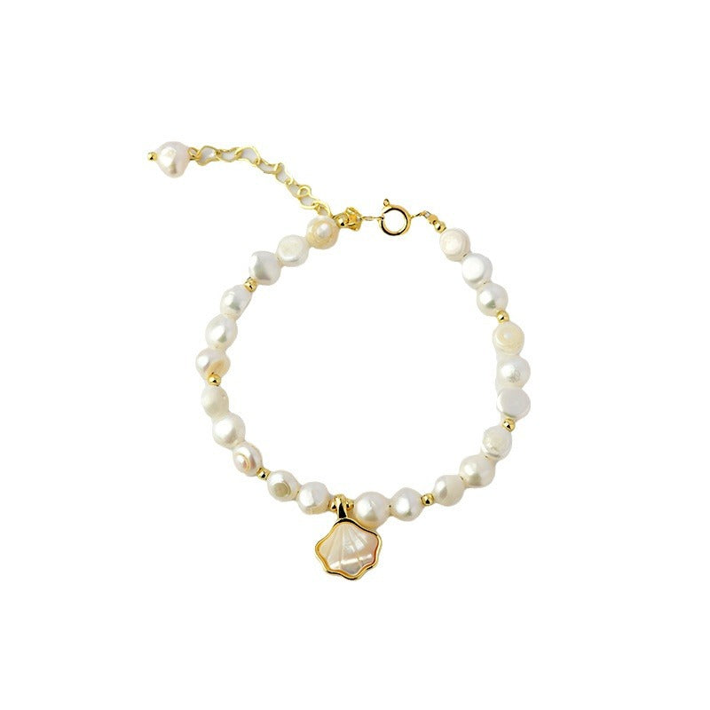 Natural Freshwater Shaped Baroque Pearl Bracelet Cn566