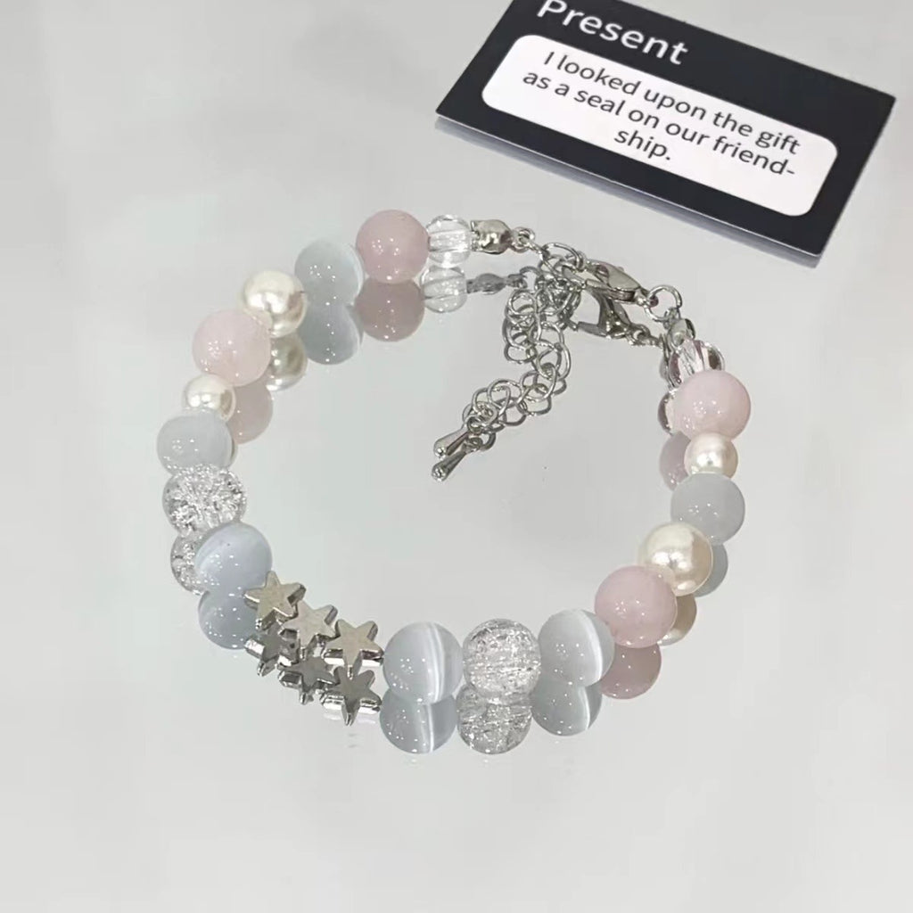 Bracciale rosa con perline Opal XINGX Cn324