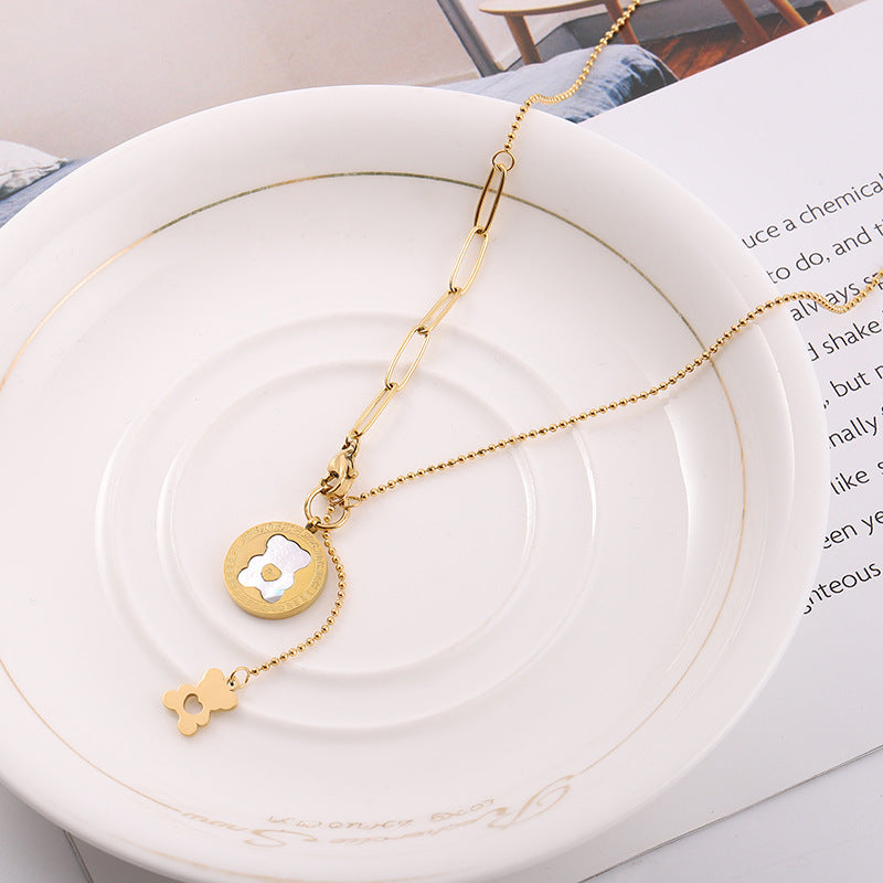 Fritillary Titanium Steel Necklace Cn0280