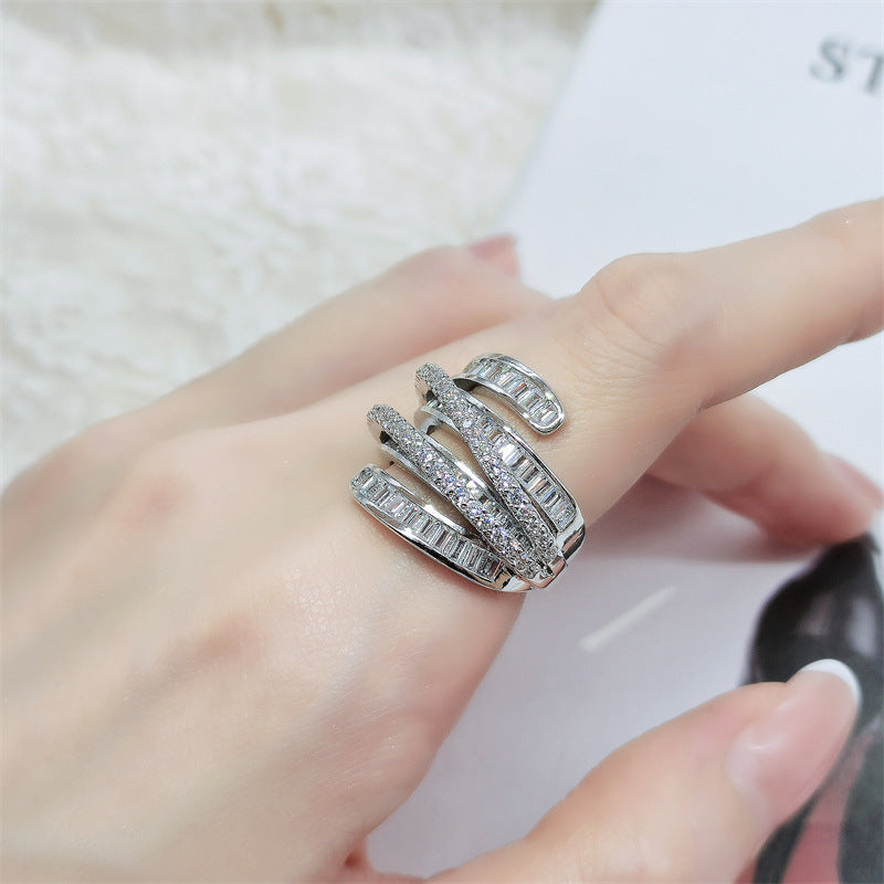 Winding Irregular Ring Female Opening Fashionable Temperamental All-Match Cn576