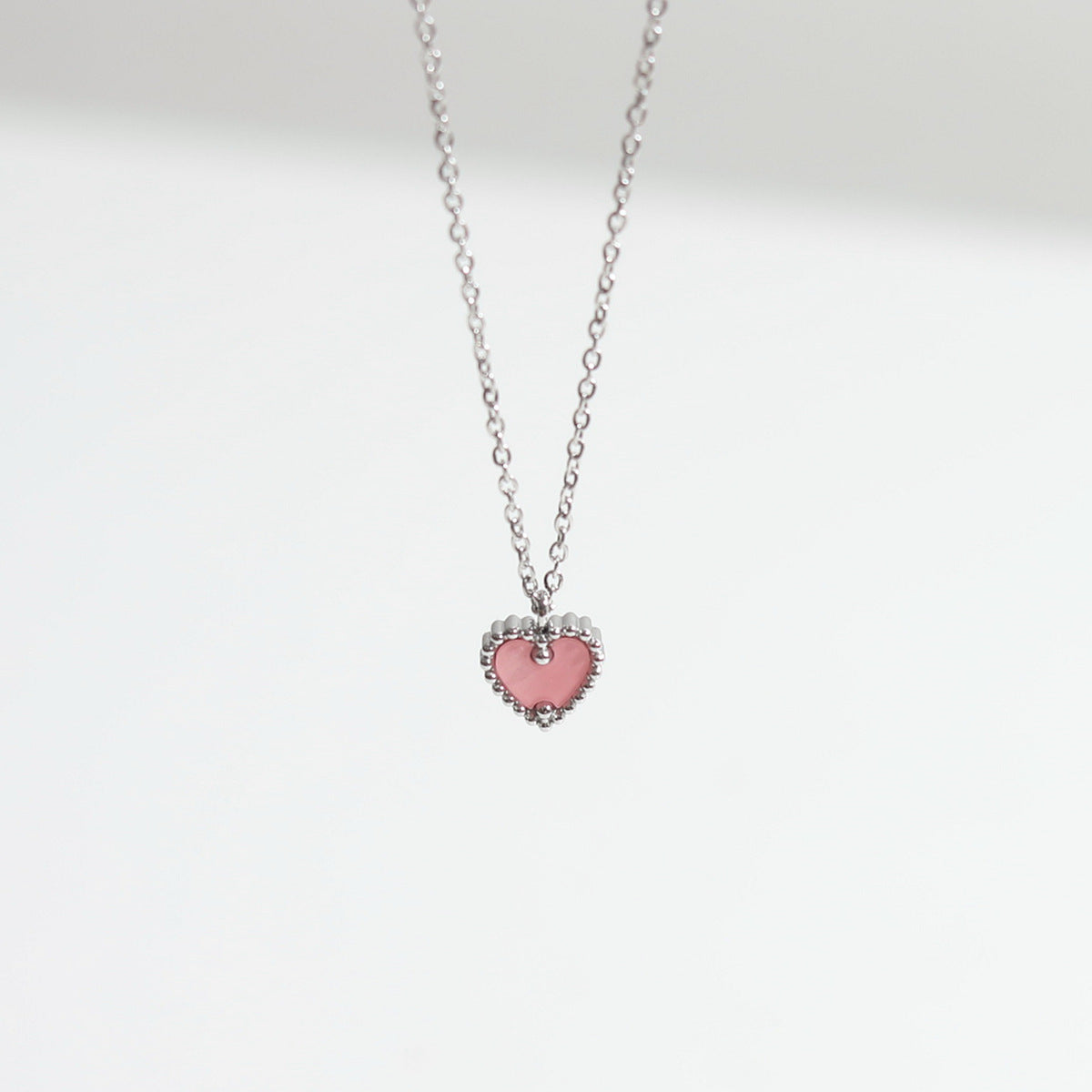 All Match Little Red Heart Necklace Cn0254