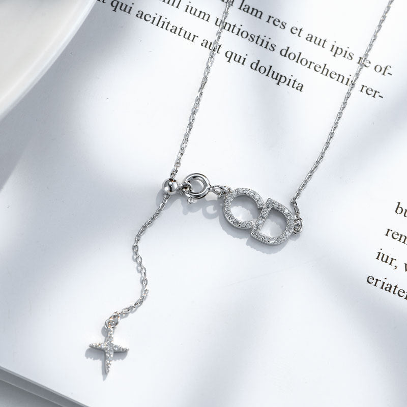 Ins Style English Letter Tassel Necklace Cn502