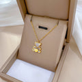 Heart Bear Minimalist Necklace Cn0273