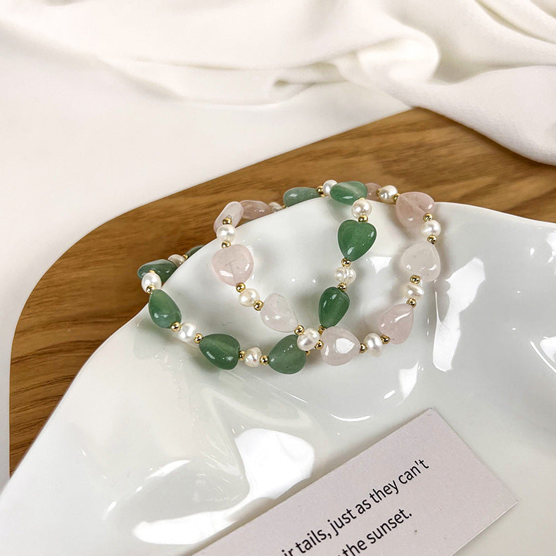 Love Strawberry Quartz Bracelet Hand Jewelry Cn402