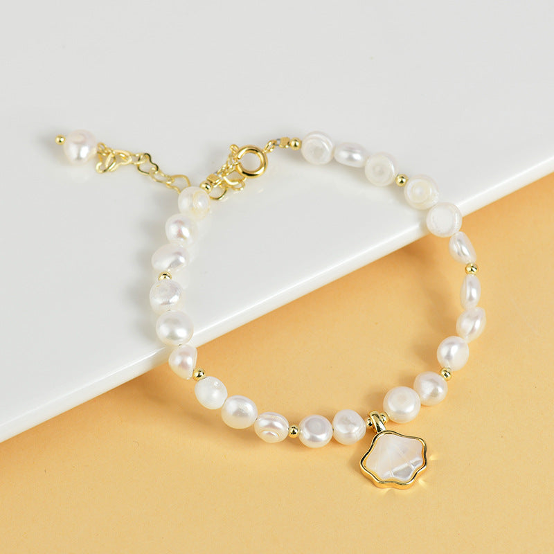 Natural Freshwater Shaped Baroque Pearl Bracelet Cn566