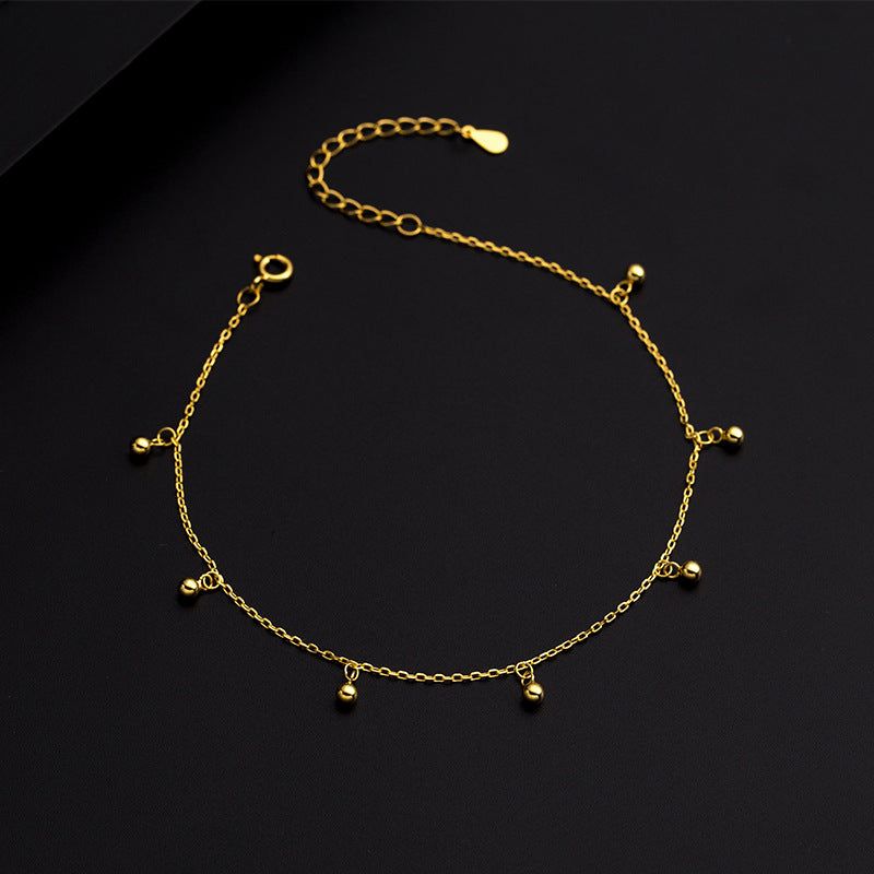 Chain Transfer Beads Bell Anklet Cn0216