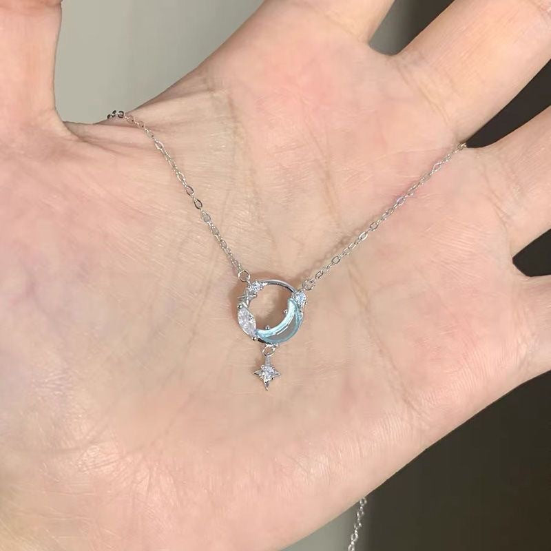 Full Star Moon Necklace Female Cn330