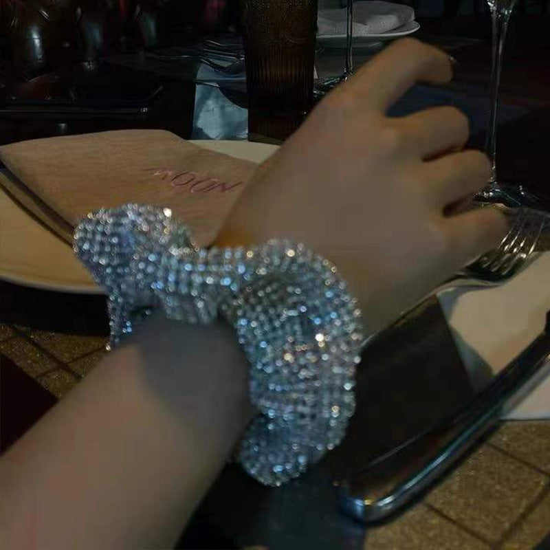 Rhinestone Hair Band Full Diamond Handmade Rubber Band Hair Rope Cn429