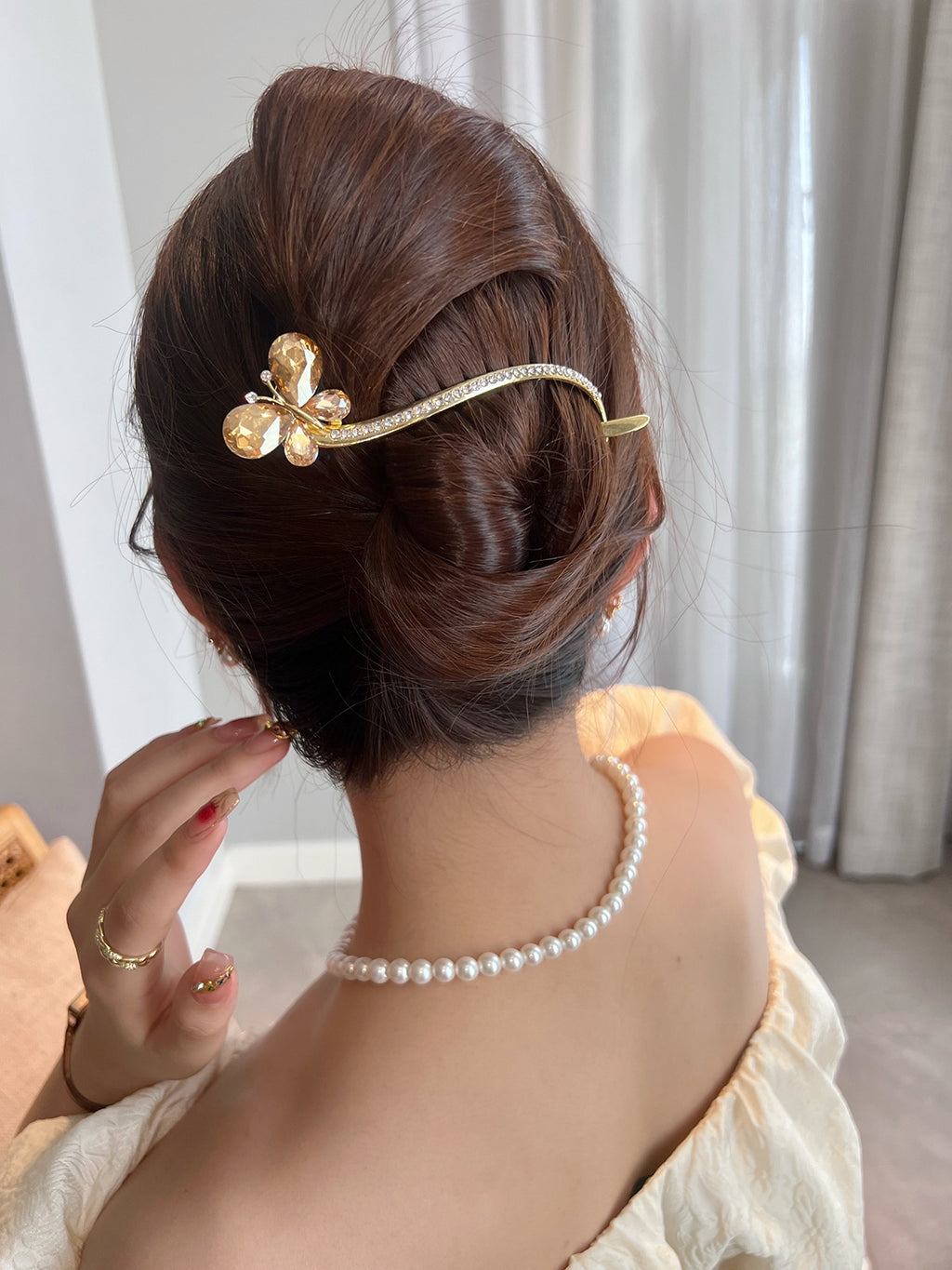 Crystal Diamond Back Head Barrettes Cn0230