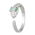 Zirconium-Inlaid Snake Ring Index Finger Tail Ring Open Ring Cn446