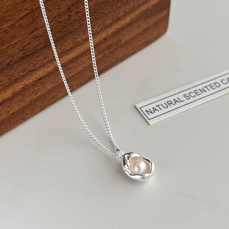 Sterling Silber geometrische Halskette Cn391