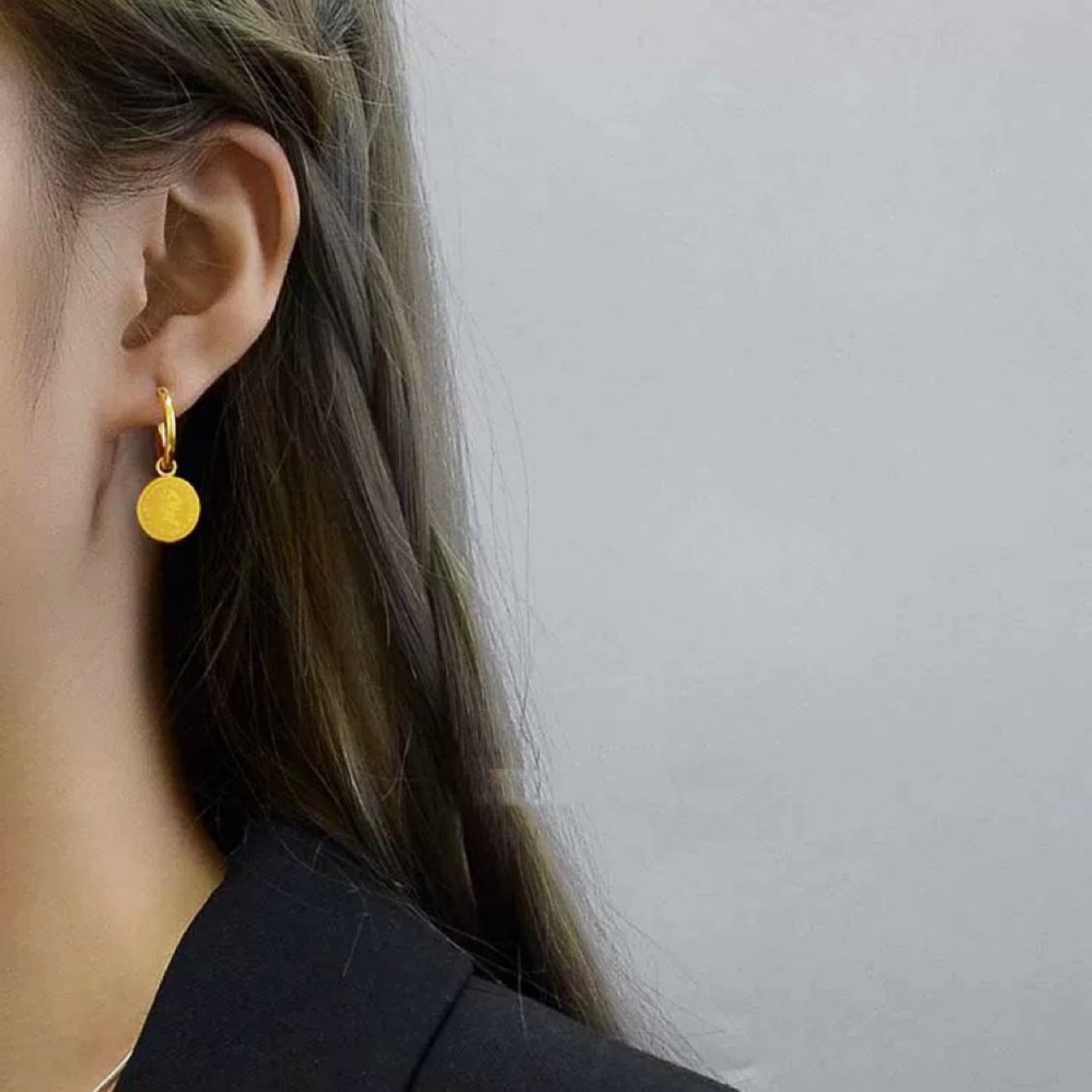 Titanium Steel Rose Gold Ear Clip Cn0256