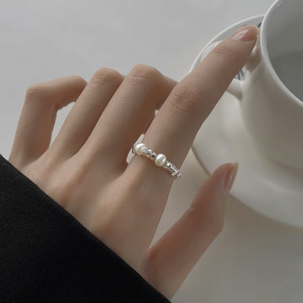 Sterling Silber kleine Stücke von Silber Ring Cn389