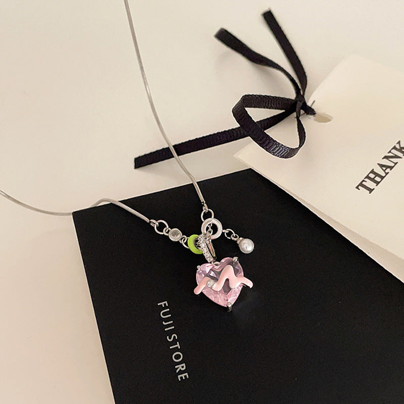 Loving Heart Zircon Necklace Cn392