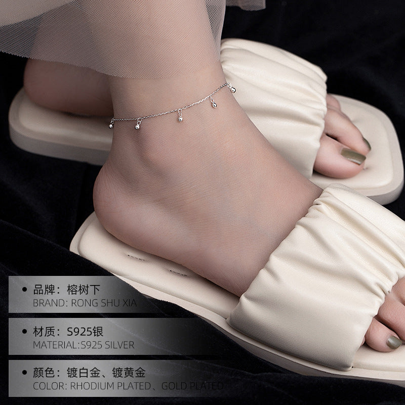 Chain Transfer Beads Bell Anklet Cn0216
