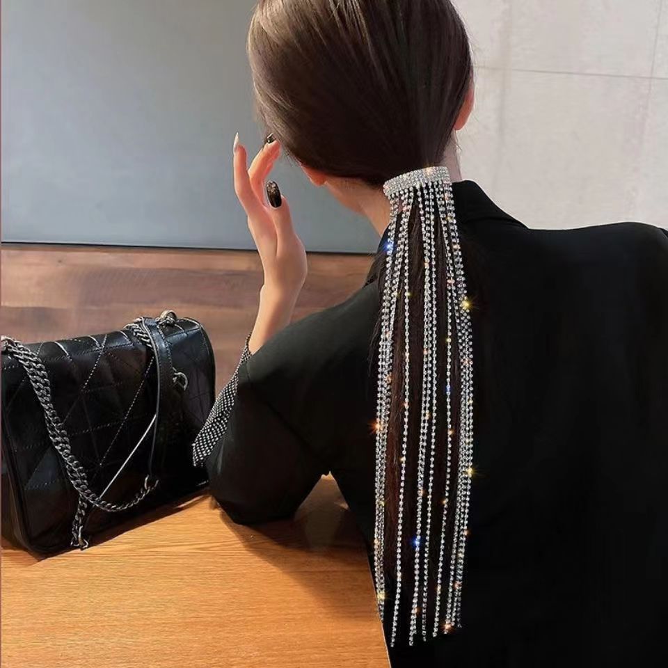Rhinestone Fringed سرپوش Cn384