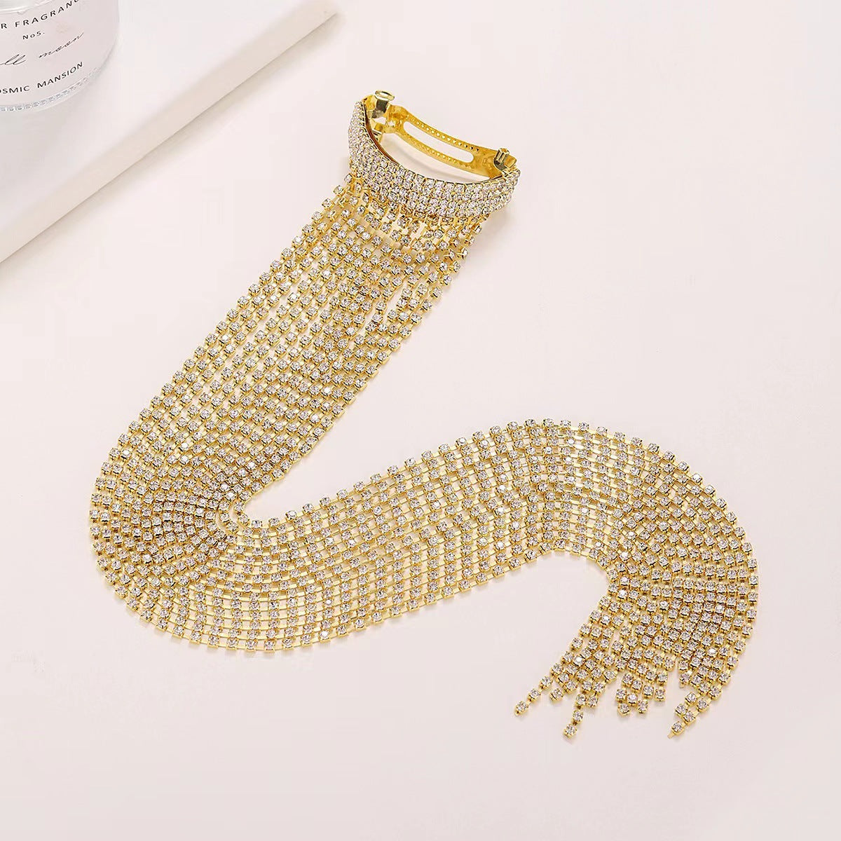Rhinestone Fringed سرپوش Cn384