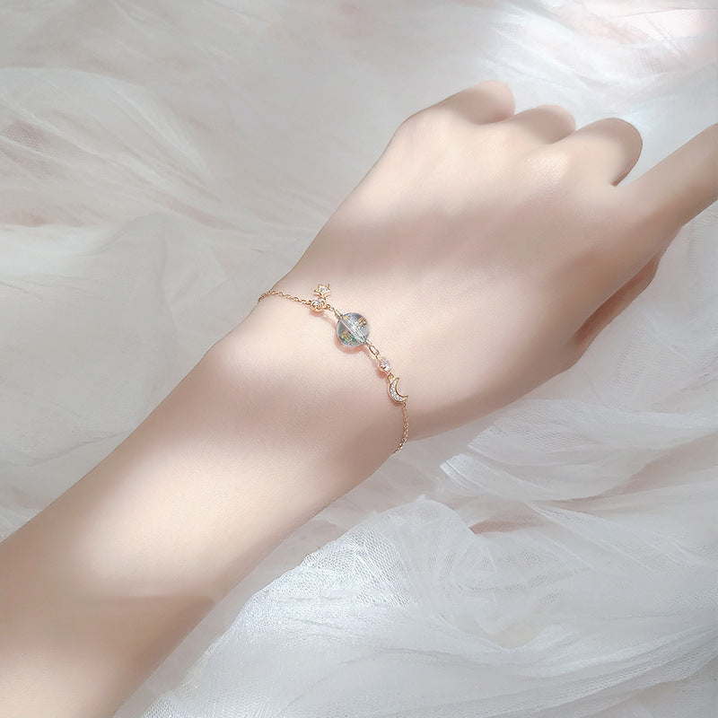 Inlaid Saturn Planet Necklace Cn386