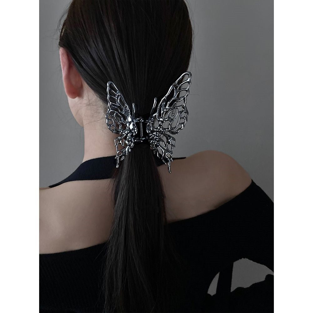 Metal Liquid Butterfly Barrettes Cn0243