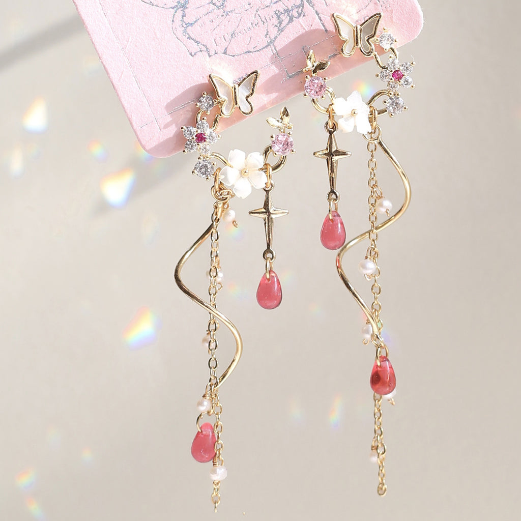 Long Tassel Earrings Color Earrings Cn322