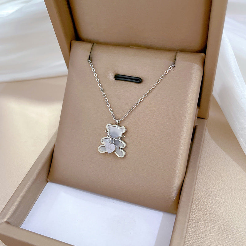 Heart Bear Minimalist Necklace Cn0273