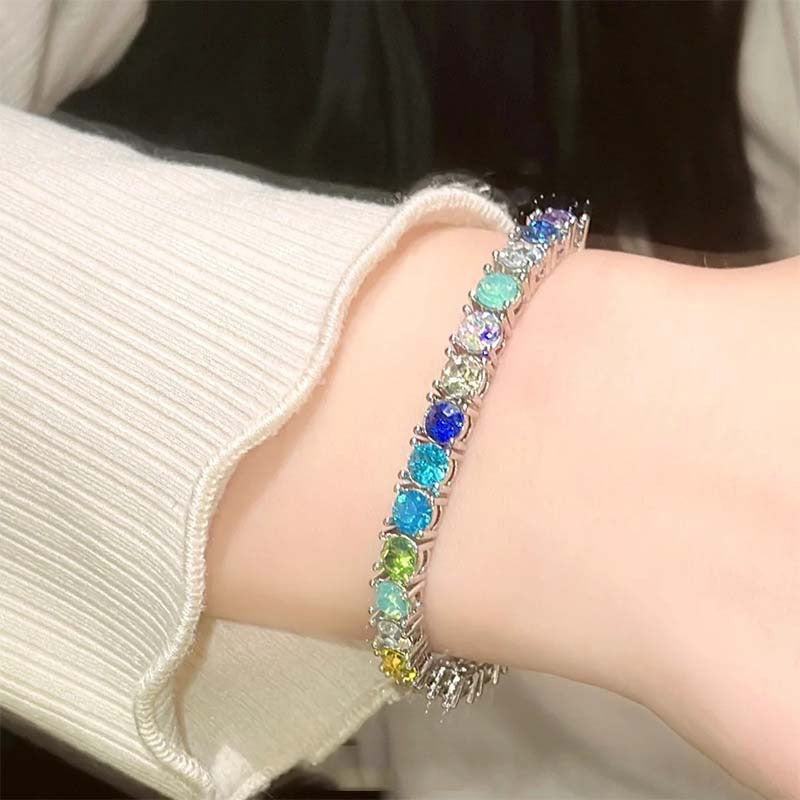 여성을위한 다채로운 캔디 컬러 지르콘 팔찌 Cn374