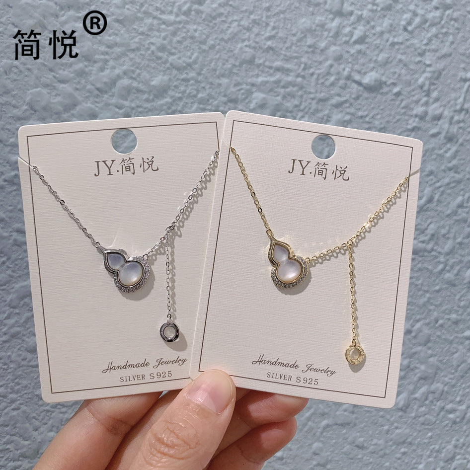 Natural Fritillary Gourd Clavicle Chain Necklace Cn472