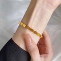 Fashion Titanium Steel No Fading Love Square Snake Bone Bracelet Cn560