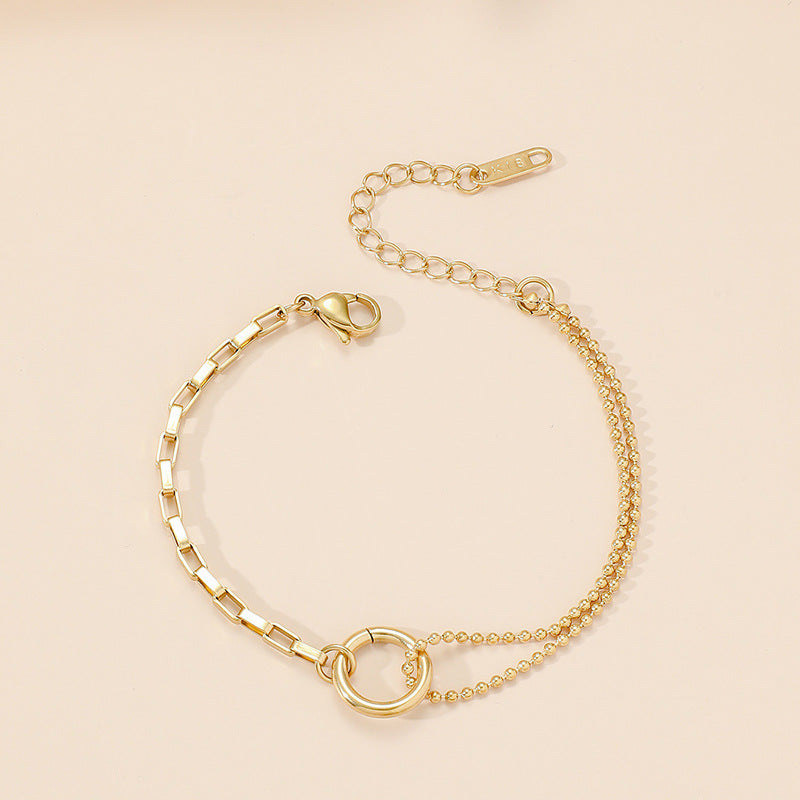 round Beads Stainless Steel Clavicle Chain Cn0290