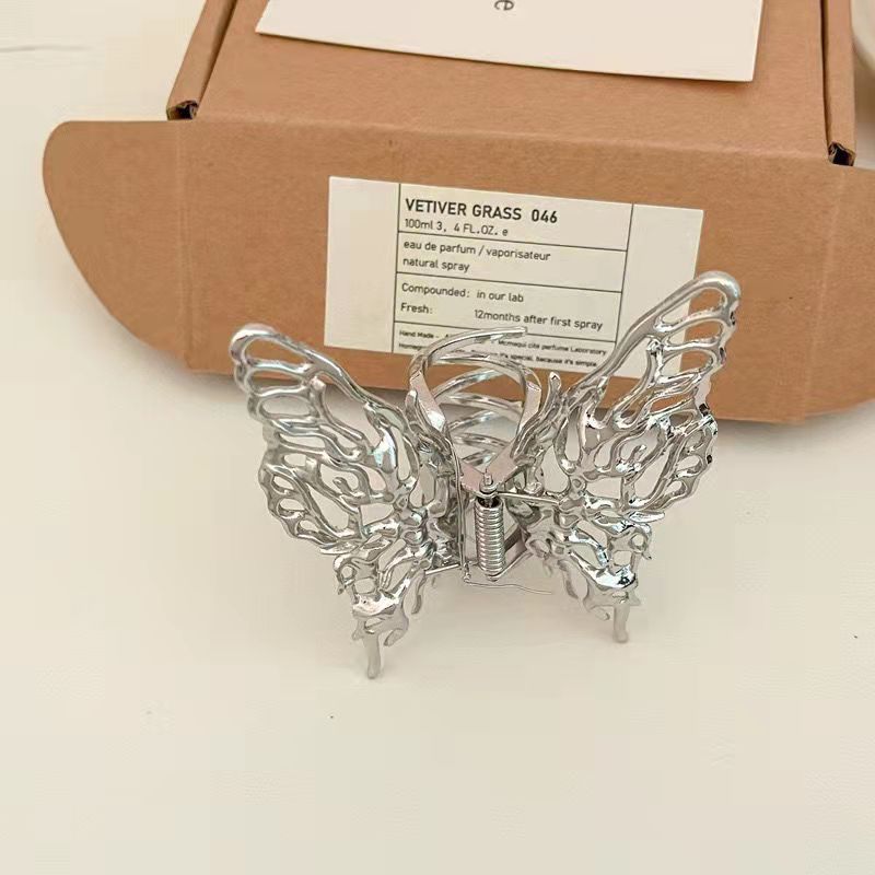 Metal Liquid Butterfly Barrettes Cn0243