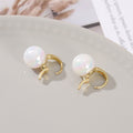 Copper Buckle Bright Color Pearl Ear Clip Cn530