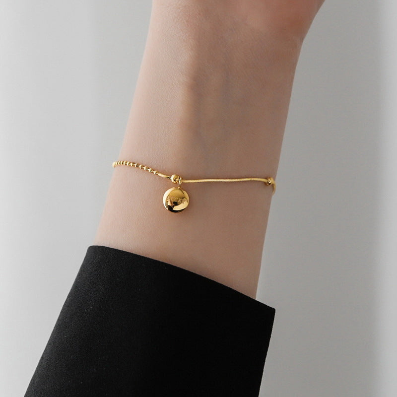 Niche Gold Vintage Lucky Beanie Bracelet Cn0252