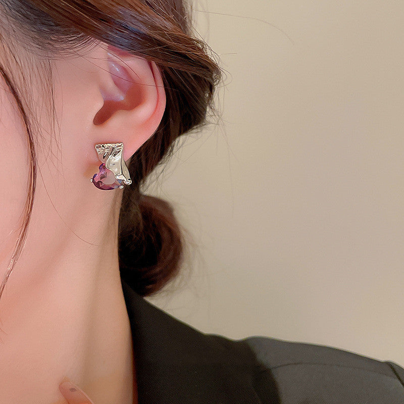 Candy Series Love Heart Earrings Female Candy Bag Ear Studs Earrings Cn544