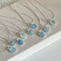 Aquamarine Crystal Necklace Cn328