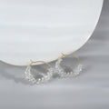 Geometric Three-Color Crystal Stud Earrings Cn0116