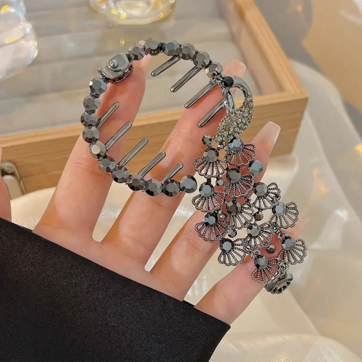 Peacock Hair Clip Headdress Cn0236