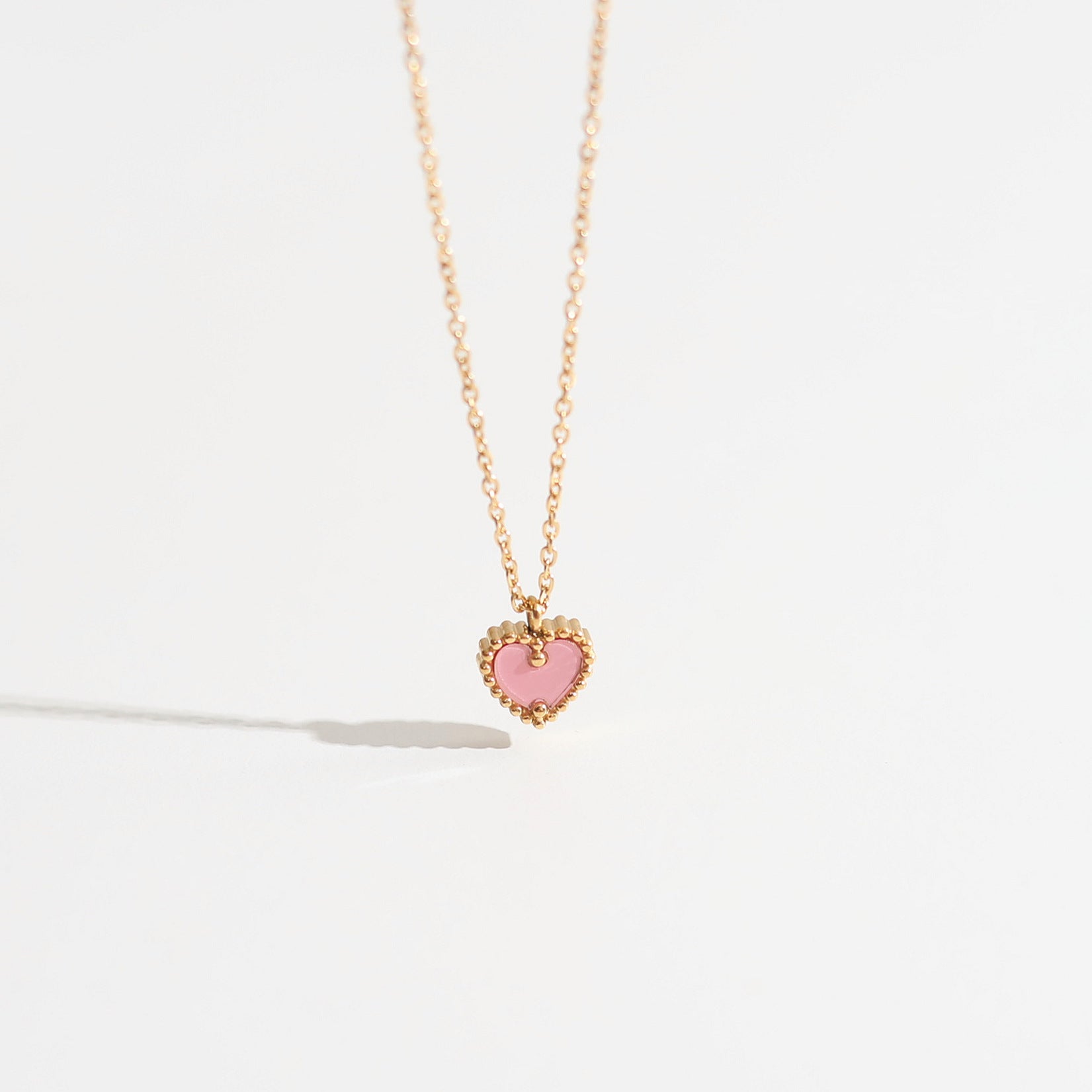 All Match Little Red Heart Necklace Cn0254